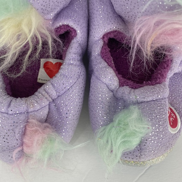 Build a Bear Purple Unicorn Slippers Toddler Girls Size S 10 to 11 Rubber Sole - Picture 7 of 10
